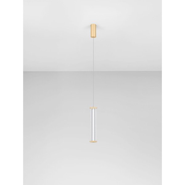 Metalna LED viseća svjetiljka s mogućnosti zatamnjivanja mat zlatna sa sjenilom od akrilnog stakla ø 6 cm Pheme – Nova Luce-image-4