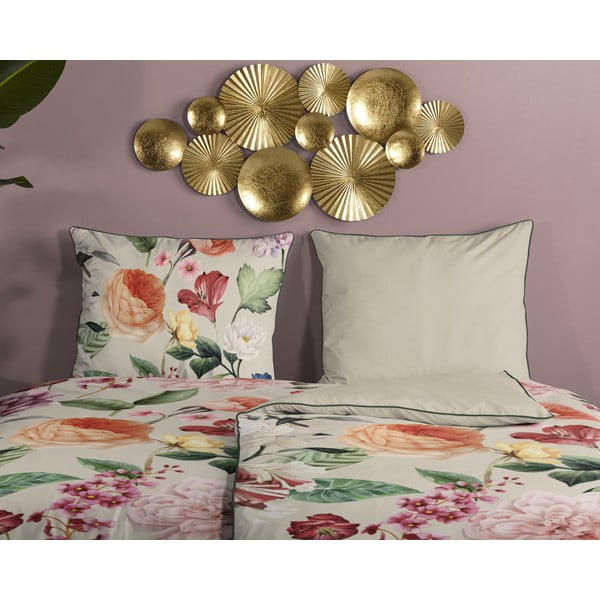 Bež posteljina za krevet za jednu osobu od pamučnog satena 140x200 cm – Descanso-image-2