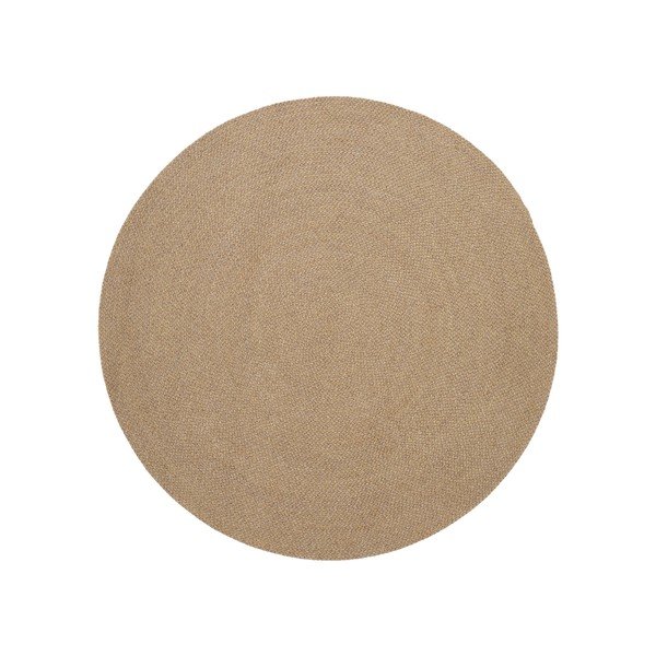 Bež okrugao unutarnji i vanjski tepih od recikliranih vlakna ø 150 cm Despas – Kave Home