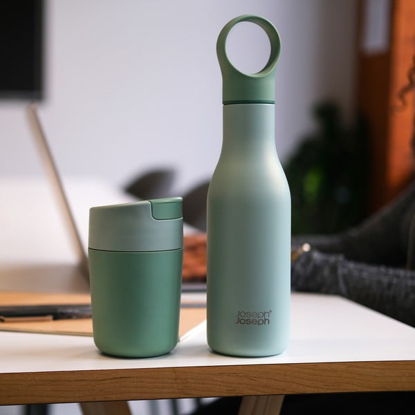 Mentol zelena boca za vodu za put od nehrđajućeg čelika 500 ml Loop – Joseph Joseph-image-3