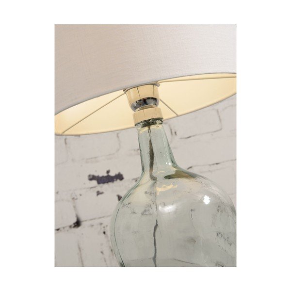 Stolna lampa s bež sjenilom i konstrukcijom od recikliranog stakla Good &amp; Mojo Murano, ⌀ 47 cm-image-2