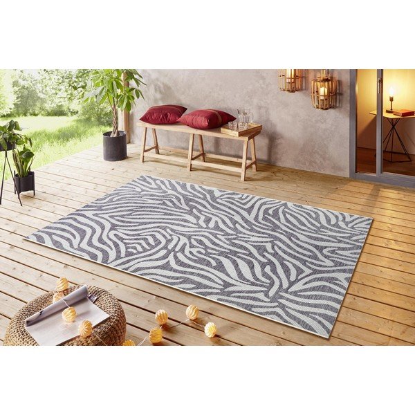 Sivo-bež vanjski tepih NORTHRUGS Cebra, 160 x 230 cm-image-1