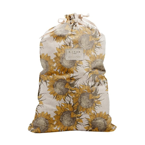 Lanena torba za rublje Really Nice Things Bag Sunflower, visina 75 cm