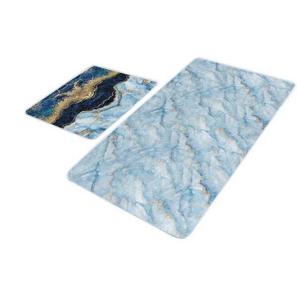 Plave kupaonske prostirke u setu 2 kom 60x100 cm – Mila Home