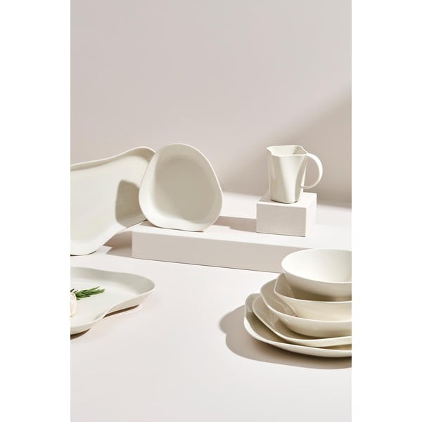 Set od 2 bijela tanjura Kütahya Porselen Lux, 28 x 19 cm-image-1