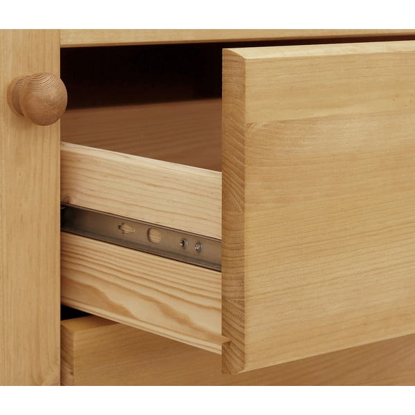 Niska komoda od masivnog bora u prirodnoj boji 116x76 cm Ella – Støraa-image-4