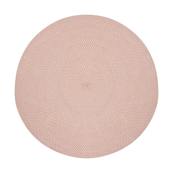 Ružičasti okrugao unutarnji i vanjski tepih od recikliranih vlakna ø 150 cm Rodhe – Kave Home