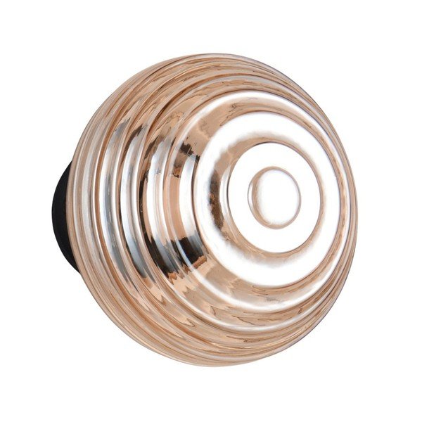 Jantarna staklena LED zidna lampa s USB ø 15,5 cm Earl – Reality