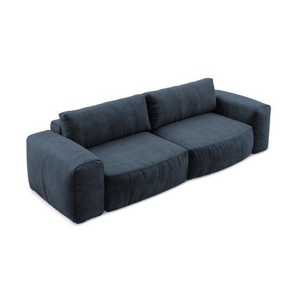 Tamno plava sklopiva sofa od šenila 275 cm Kuki – Makamii-image-3