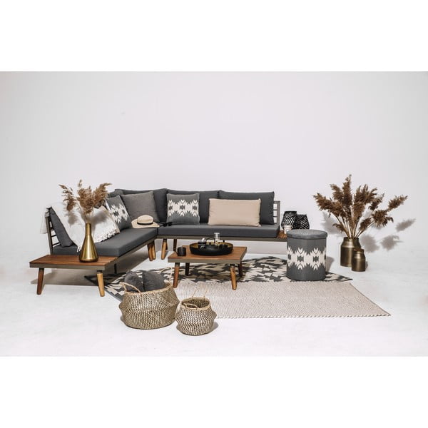 Siva vrtna garnitura s konstrukcijom od bagremovog drveta Bonami Selection Lustio-image-1