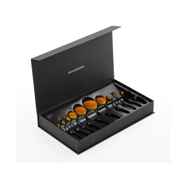 Set od 11 ovalnih kozmetičkih četkica u kutiji za pohranu InnovaGoods-image-2