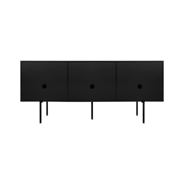 Crna TV komoda 180x79x50 cm Bau – noo.ma-image-4