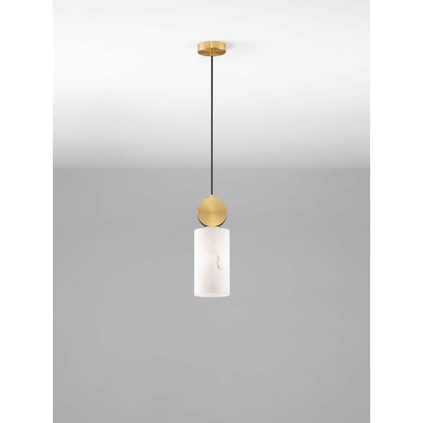 Krem/mjedena viseća svjetiljka u kamenom dekoru ø 12 cm Maru – Nova Luce-image-3