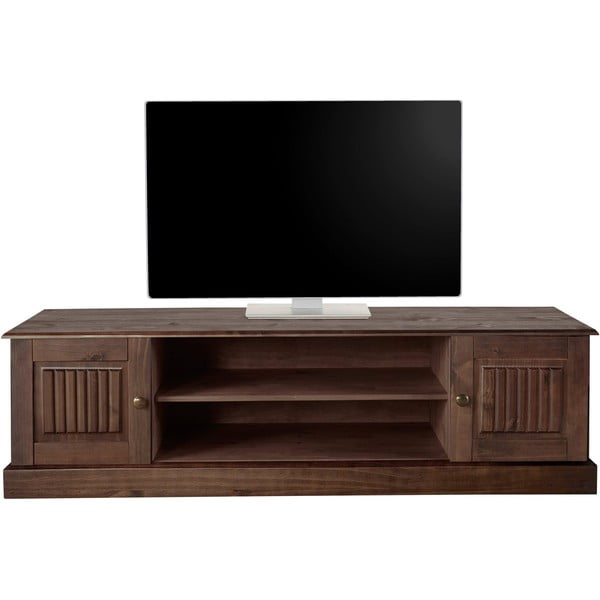 Smeđa TV komoda od masivnog bora 45x40 cm Mille – Støraa