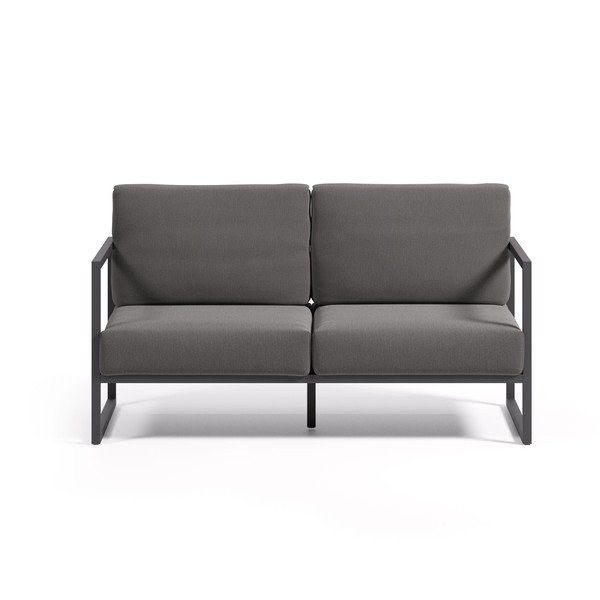 Tamno siva vrtna sofa aluminijska Comova – Kave Home