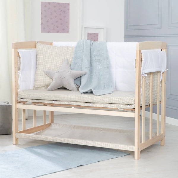Kolijevka s prostorom za pohranu/s baldihanom 90x45 cm u prirodnoj boji Liebhabär – Roba-image-1