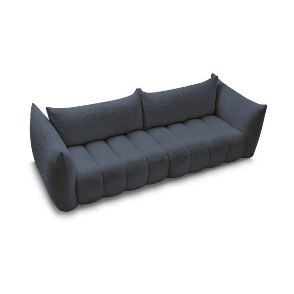 Tamno plava sofa od bouclé tkanine 286 cm Azra – Bobochic Paris-image-3