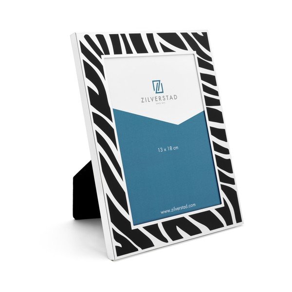 Crno-bijeli metalni stojeći/viseći okvir 16,5x22 cm Zebra – Zilverstad
