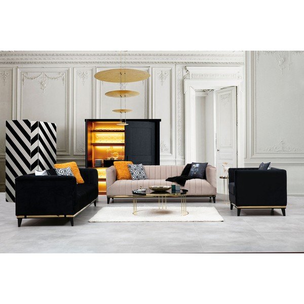 Crna sofa 222 cm Bellino – Artie-image-1