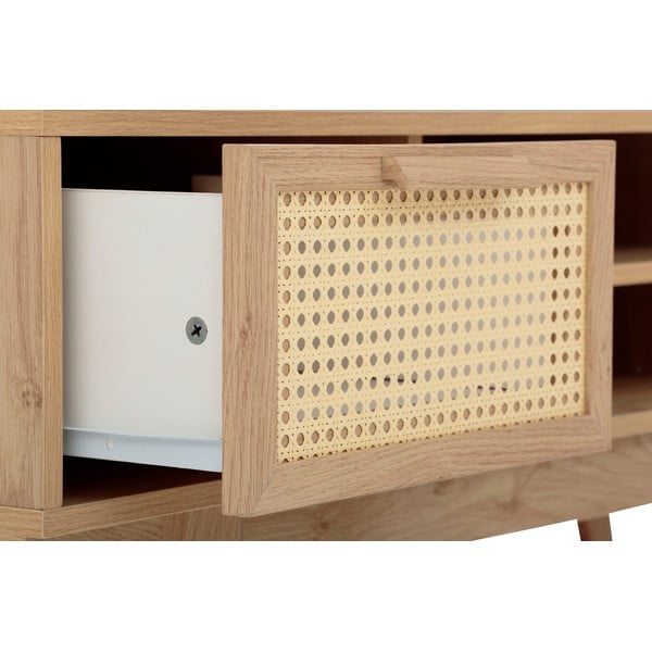 TV komoda u dekoru hrasta u prirodnoj boji 128x47 cm Bridget – Støraa-image-1