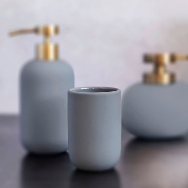 Zelena keramička čaša za četkice za zube Lotus – Mette Ditmer Denmark-image-1