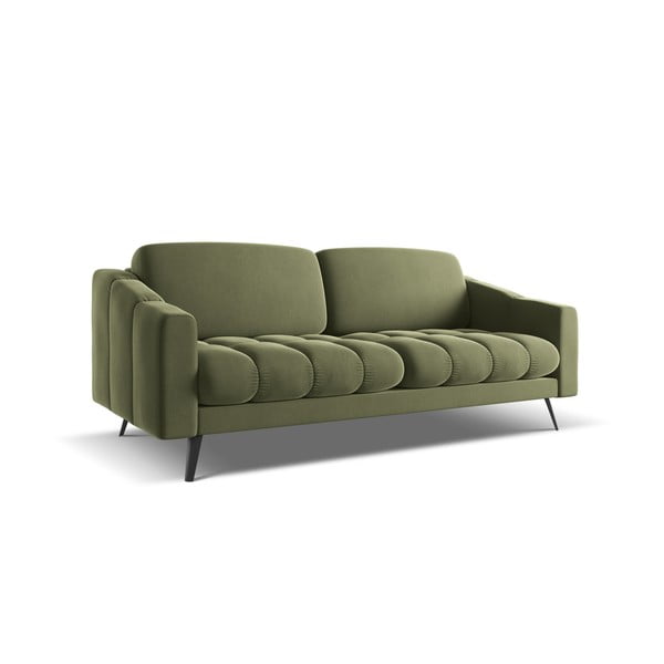 Zelena baršunasti sofa 202 cm Nalu – Makamii-image-2