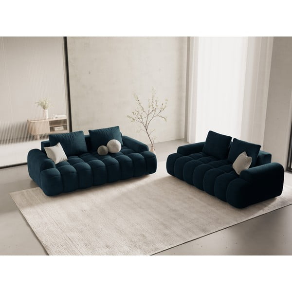 Petrolej zelena baršunasti sofa 175 cm Linz – Cosmopolitan Design-image-1