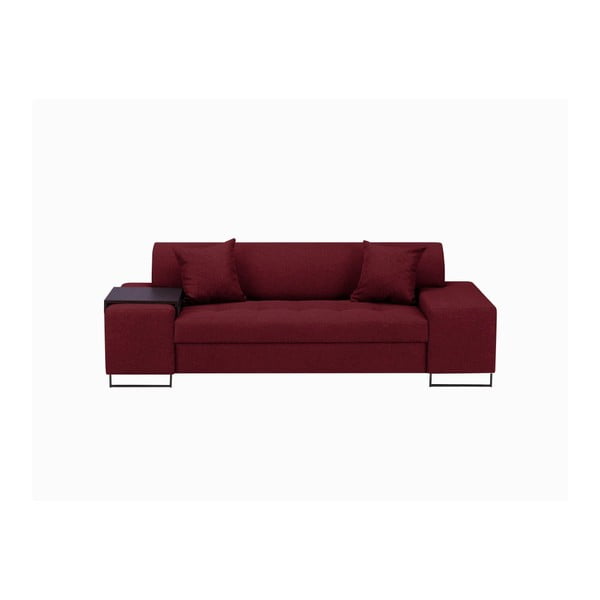 Crvena sofa na nogicama u crnoj boji Cosmopolitan Design Orlando, 220 cm