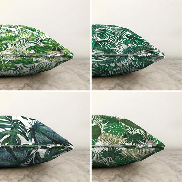 Set od 4 ukrasne jastučnice Minimalist Cushion Covers Summer Jungle, 55 x 55 cm-image-1