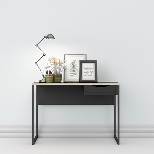Crni radni stol Tvilum Function Plus, 110 x 48 cm-image-1