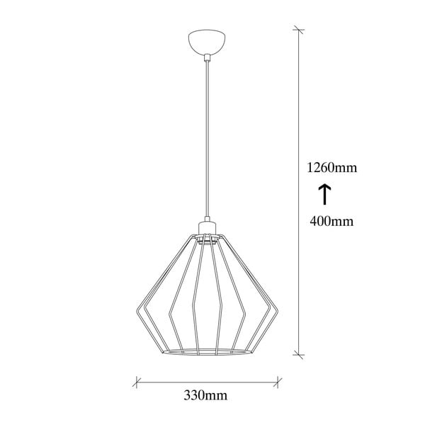 Crna metalna viseća svjetiljka Opviq lights Aristea-image-3