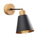 Crna/u prirodnoj boji zidna lampa ø 14 cm Manavgat – Opviq lights