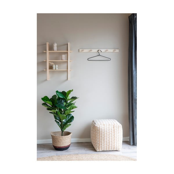 Zidna vješalica od masivne topole u prirodnoj boji Abano – House Nordic-image-1