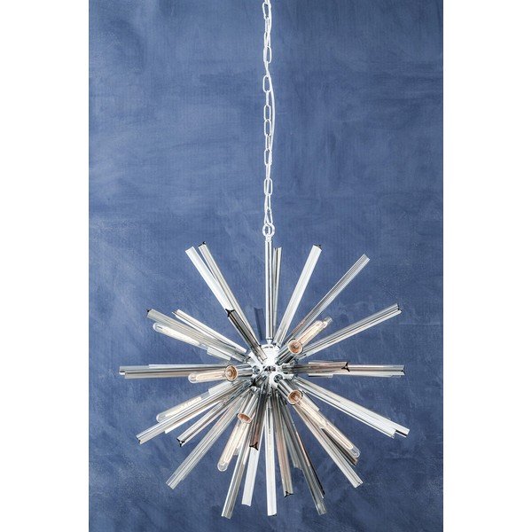 Metalna viseća svjetiljka sa staklenim sjenilom ø 75 cm Karlo – Premier Housewares-image-2