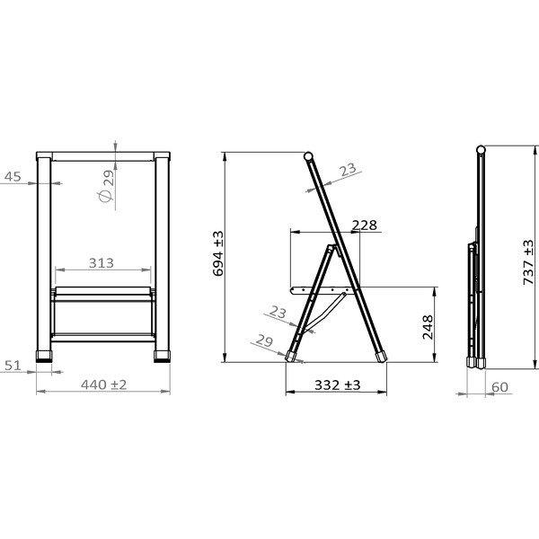Metalna ljestve 74 cm Alu-Design – Wenko-image-2