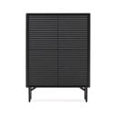 Crni ormarić u dekoru hrasta 104,5x144x40 cm Lenon – Kave Home