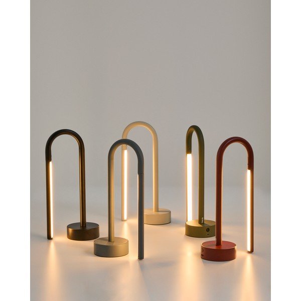 Zelena metalna LED stolna lampa (visina 30 cm) Bow – Kave Home-image-2