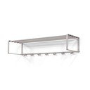 Smeđe-siva metalna zidna vješalica s policom 100 cm Rex – Spinder Design