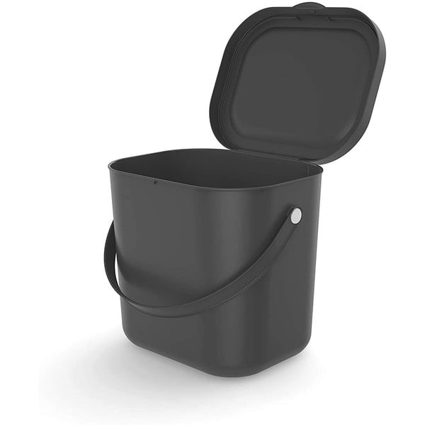 Tamno siva kanta za bio otpad 6 l Albula – Rotho-image-2