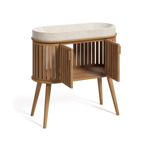 Ormarić za umivaonik od tikovine Kave Home Rokia-image-2