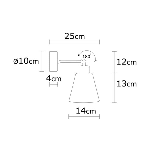 Zidna lampa u bakrenoj boji/u prirodnoj boji ø 14 cm Manavgat – Opviq lights-image-3