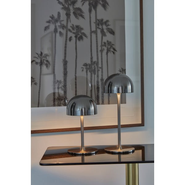 LED stolna lampa s daljinskim upravljačem u srebrnoj boji s metalnim sjenilom (visina 30 cm) Tim – Sirius-image-2