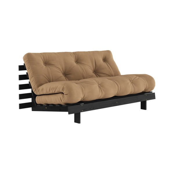 Smeđa sklopiva sofa 160 cm Roots Black Night – Karup Design