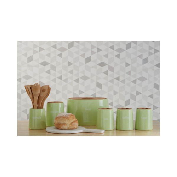 Zelena kutija za čaj s poklopcem od bambusa Premier Housewares Fletcher 800 ml-image-3