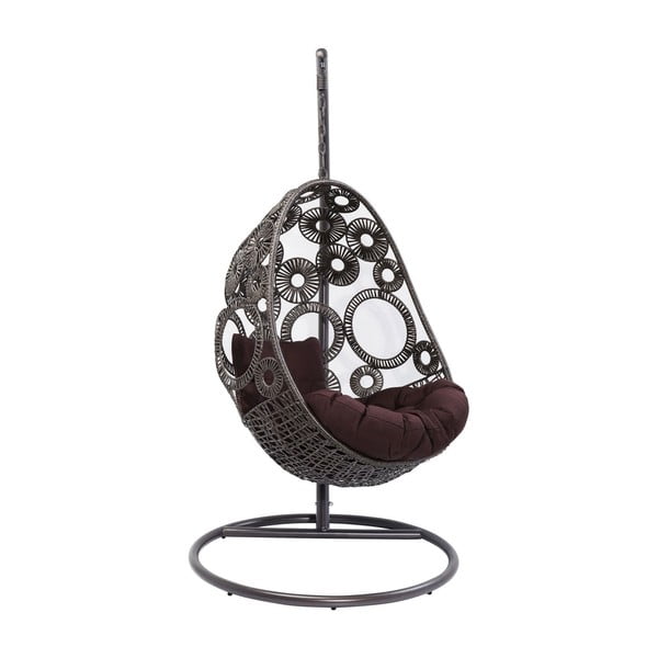 Crno-ljubičasta viseća stolica Kare Design Ibiza