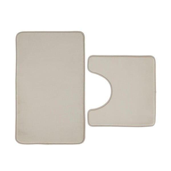 Bež kupaonske prostirke u setu 2 kom za WC 50x80 cm Anti-Bacterial – Catherine Lansfield