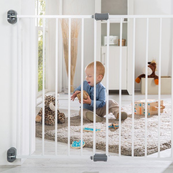 Bijela metalna sigurnosna ograda za stepenice – Roba-image-1