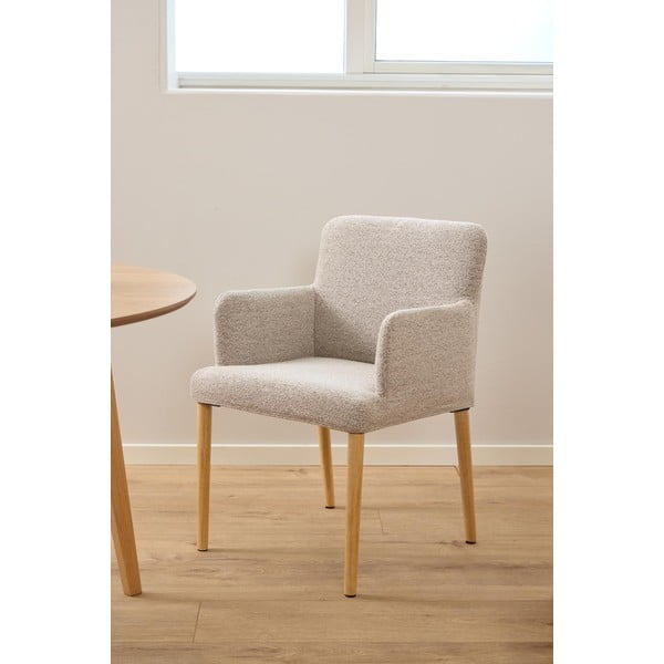 Bež podstavljena blagovaonska stolica s naslonima za ruke Zoe – Actona-image-2