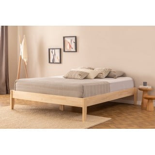 Bračni krevet od masivne smreke s podnicom 140x200 cm u prirodnoj boji Galaksi – Kalune Design