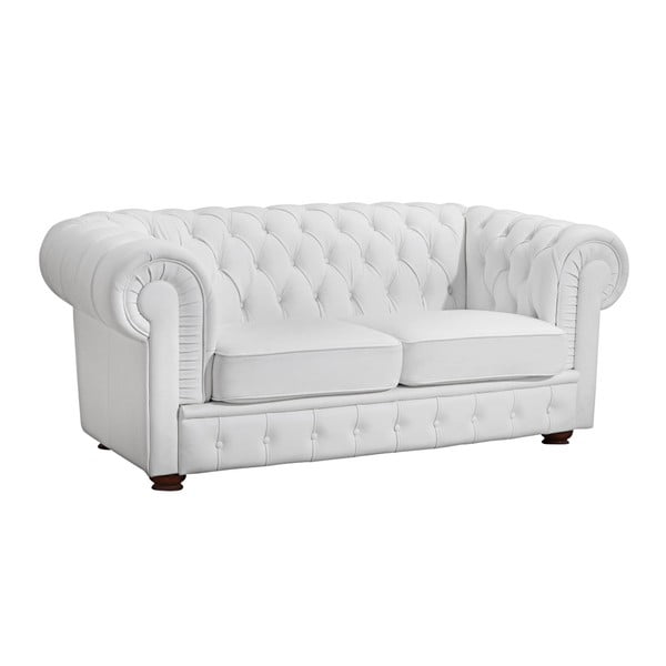 Bijela kožna sofa Max Winzer Bridgeport, 172 cm